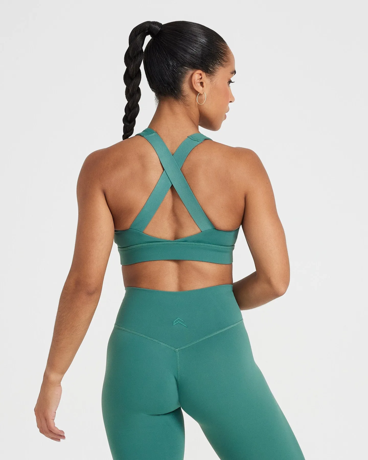Timeless Wide Strap Sports Bra | Mineral Green sold by Oner Active product image thumbnail 4