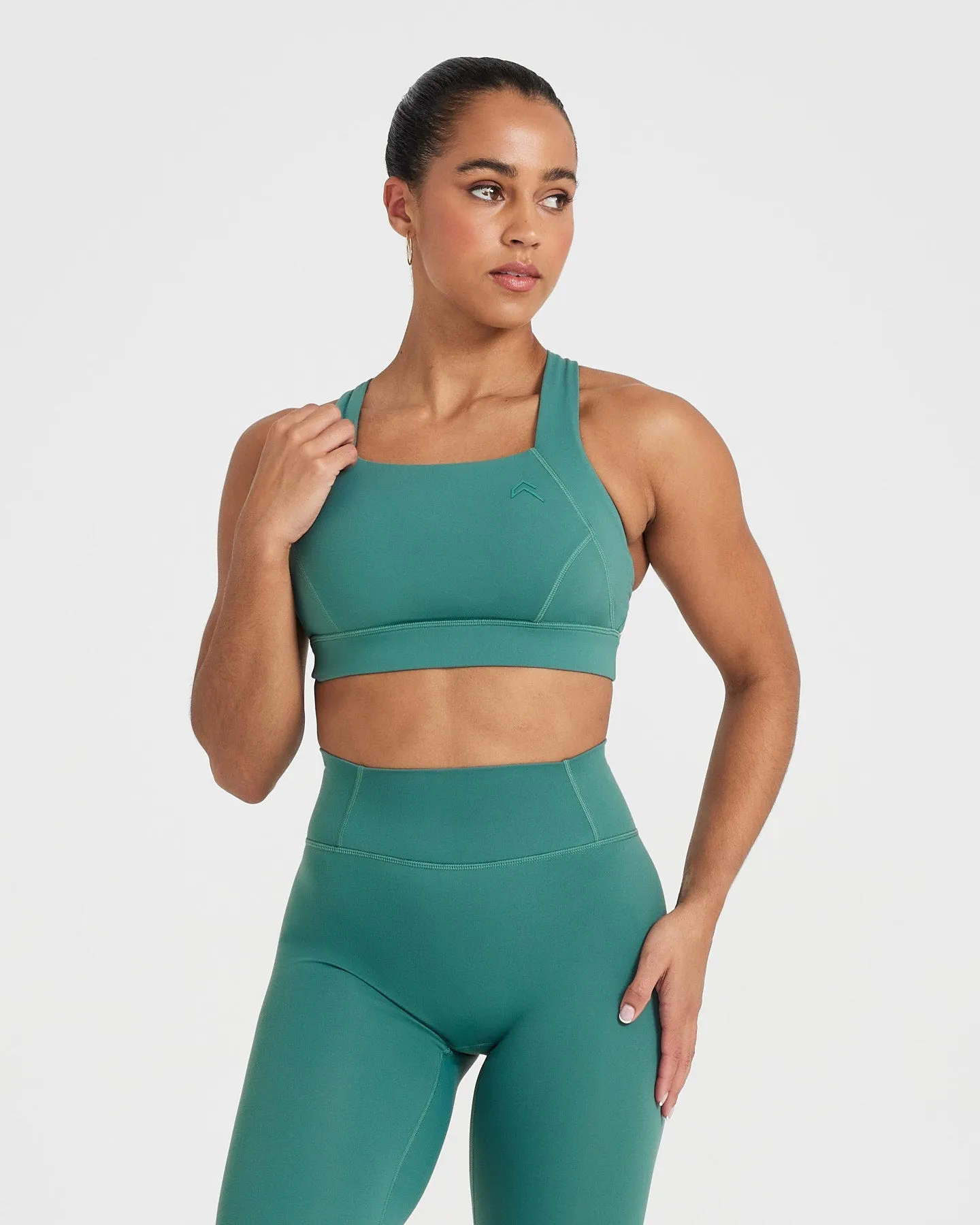 Timeless Wide Strap Sports Bra | Mineral Green sold by Oner Active