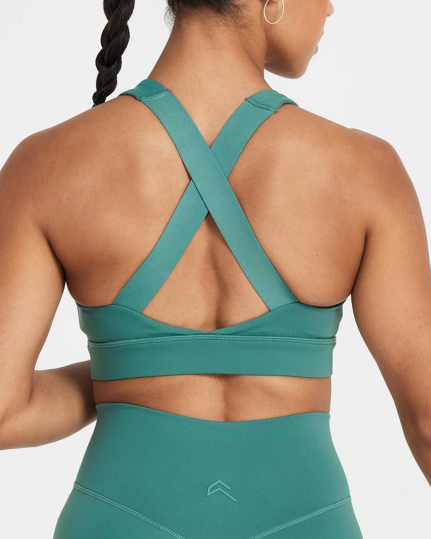 Timeless Wide Strap Sports Bra | Mineral Green sold by Oner Active product image thumbnail 5
