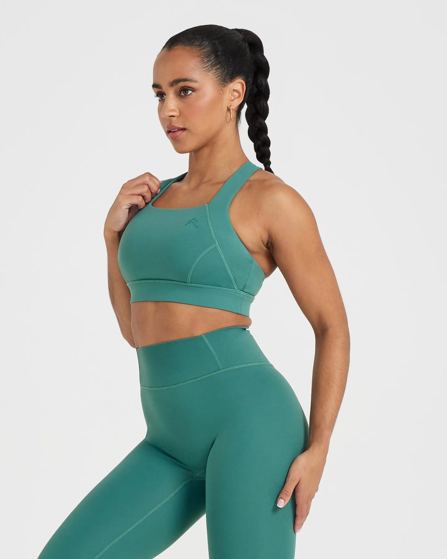 Timeless Wide Strap Sports Bra | Mineral Green sold by Oner Active product image thumbnail 2