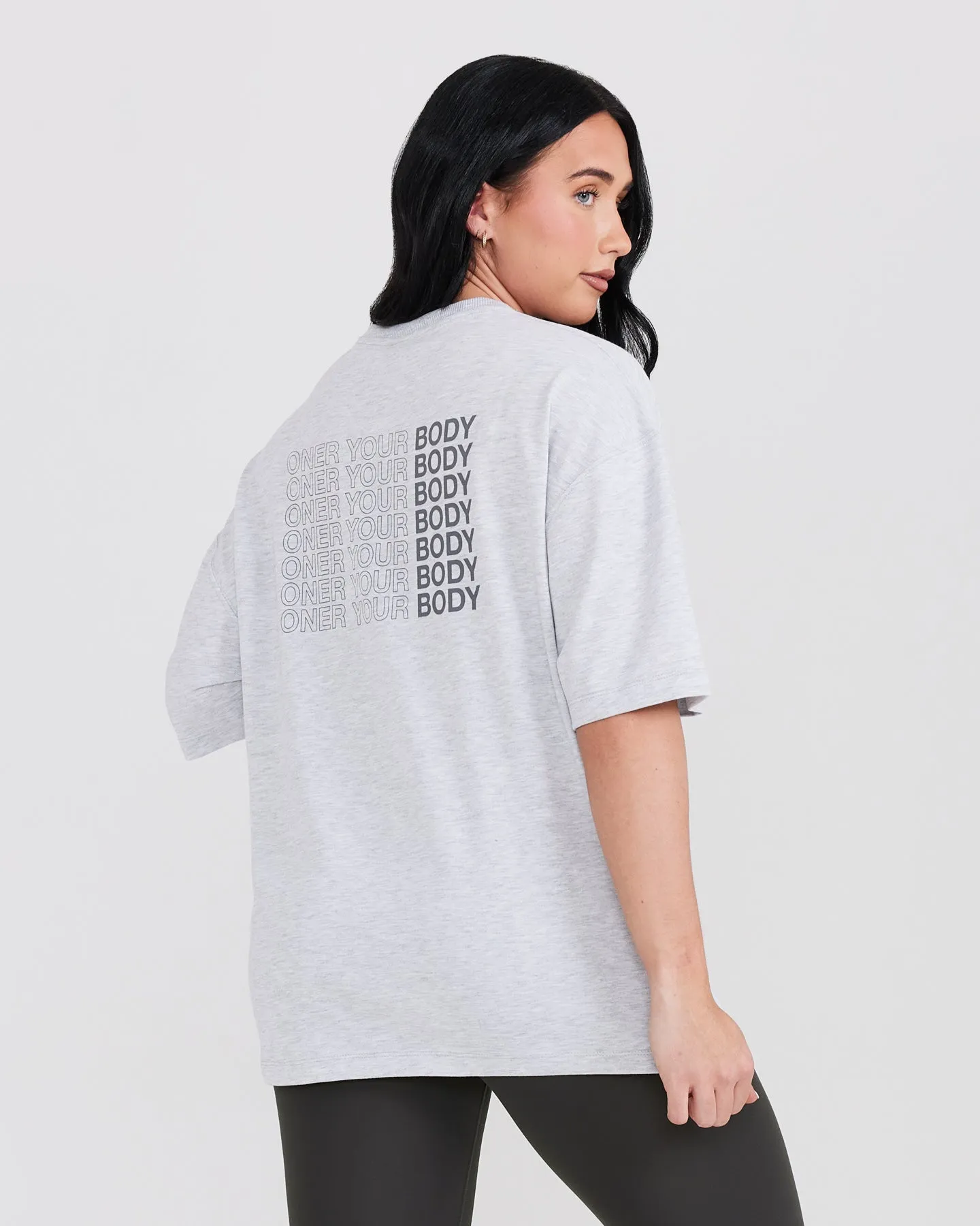OYB Graphic Unisex T-Shirt | Light Grey Marl sold by Oner Active product image thumbnail 2