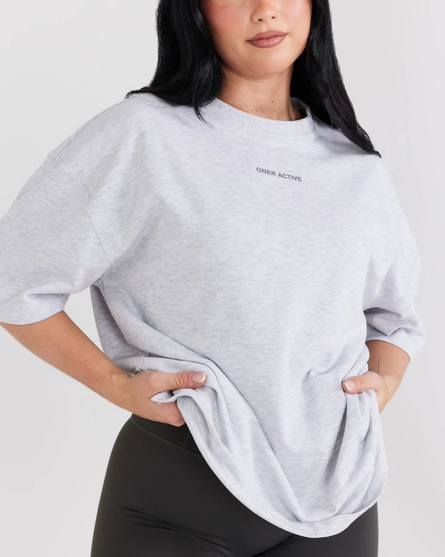 OYB Graphic Unisex T-Shirt | Light Grey Marl sold by Oner Active product image thumbnail 4