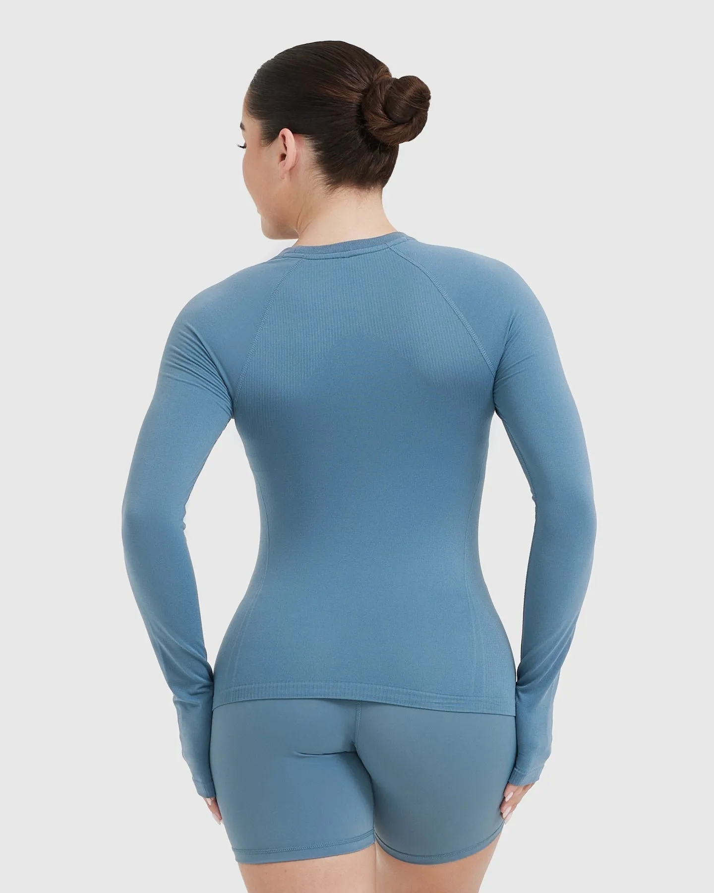 Go To Seamless Fitted Long Sleeve Top | Moonstone Blue sold by Oner Active product image thumbnail 2