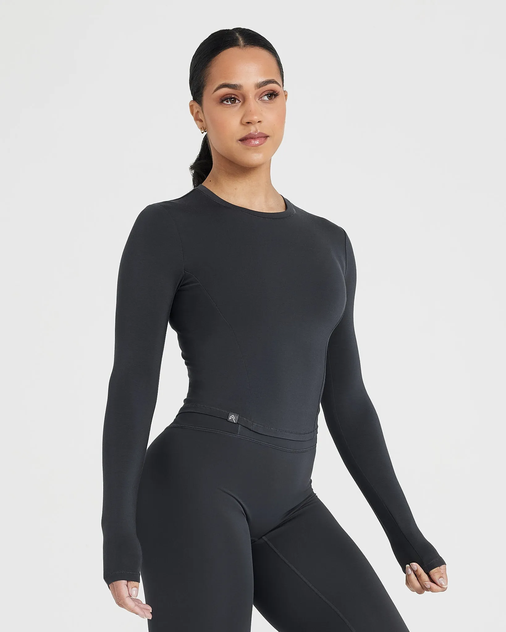 Mellow™ Soft Mid Long Sleeve Top | Coal sold by Oner Active product image thumbnail 3