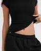 Mellow™ Rib Mock Neck T-Shirt | Black sold by Oner Active