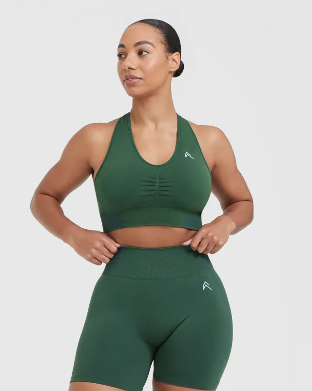 Classic Seamless 2.0 V-Neck Bralette | Evergreen Marl sold by Oner Active
