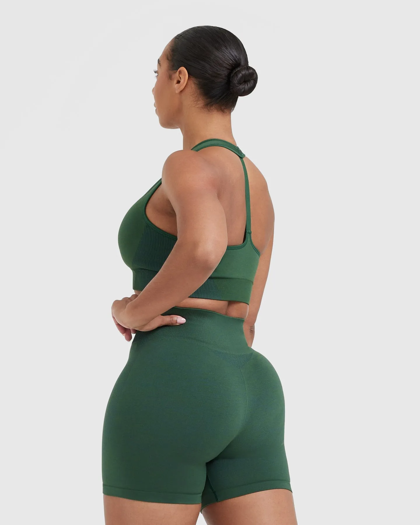 Classic Seamless 2.0 V-Neck Bralette | Evergreen Marl sold by Oner Active product image thumbnail 2