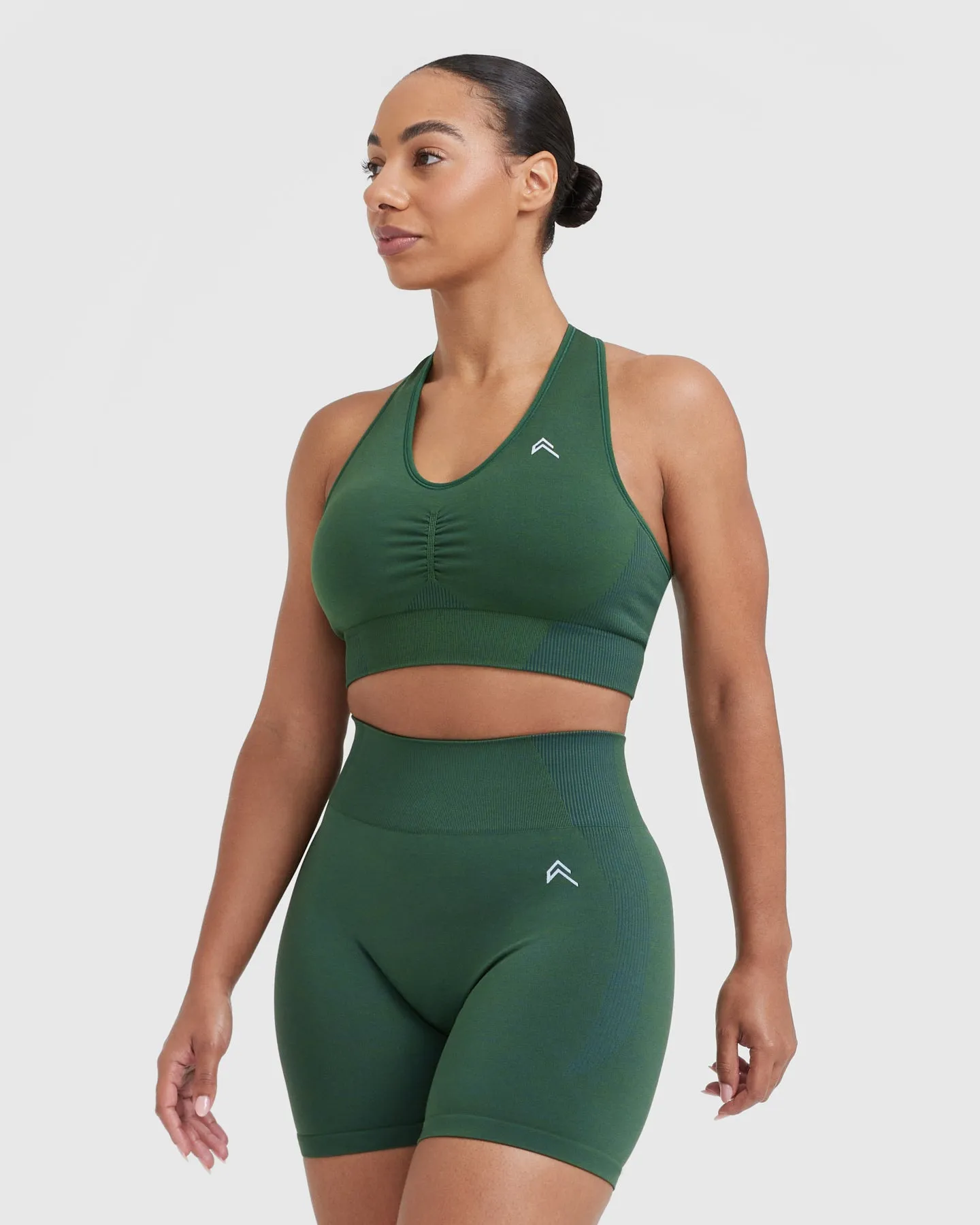 Classic Seamless 2.0 V-Neck Bralette | Evergreen Marl sold by Oner Active product image thumbnail 3