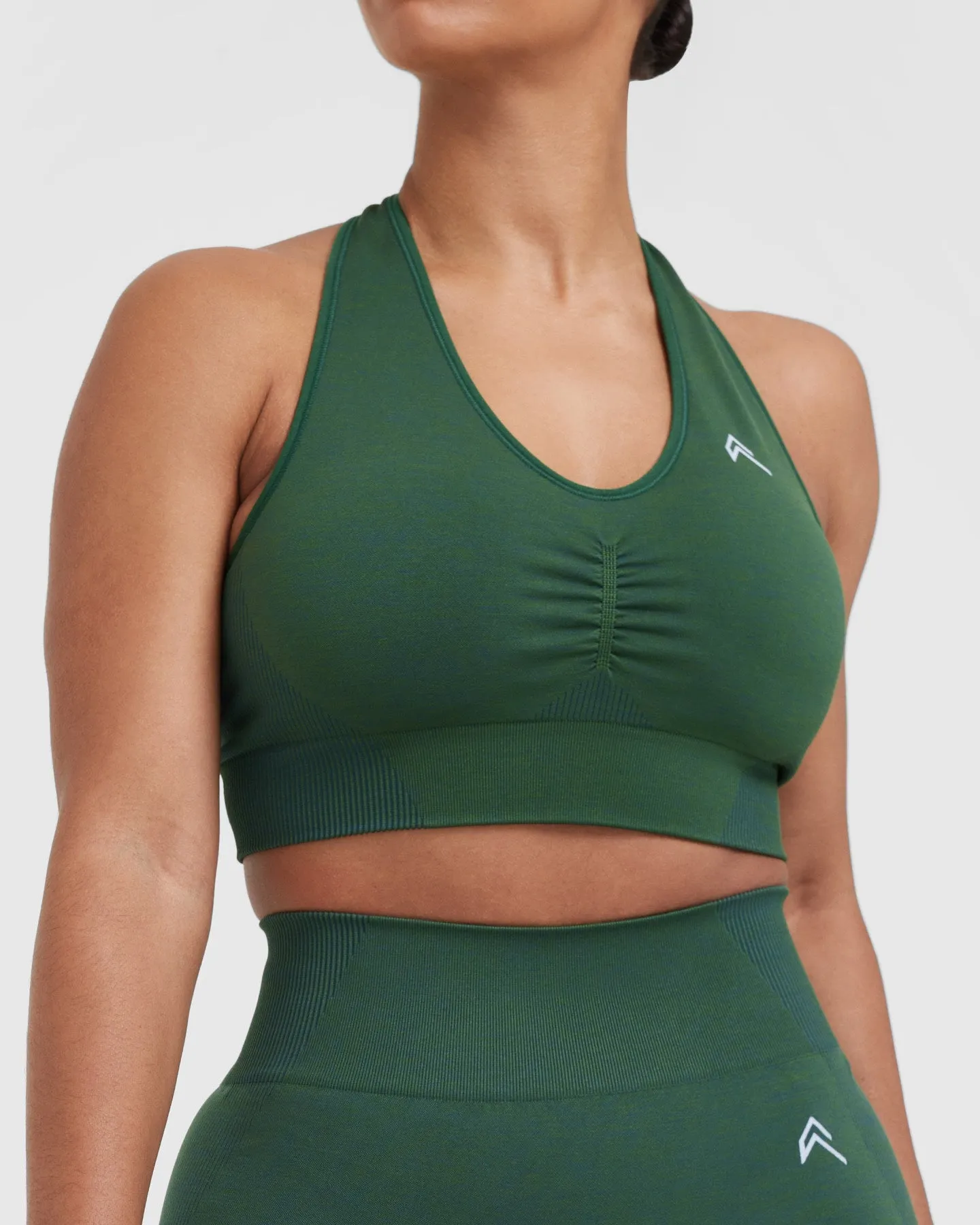 Classic Seamless 2.0 V-Neck Bralette | Evergreen Marl sold by Oner Active product image thumbnail 4