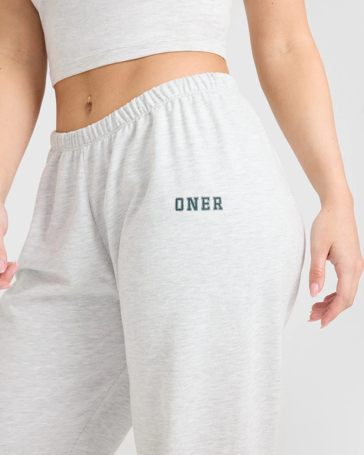 Lightweight Joggers with Printed Logo | Light Grey Marl sold by Oner Active product image thumbnail 4