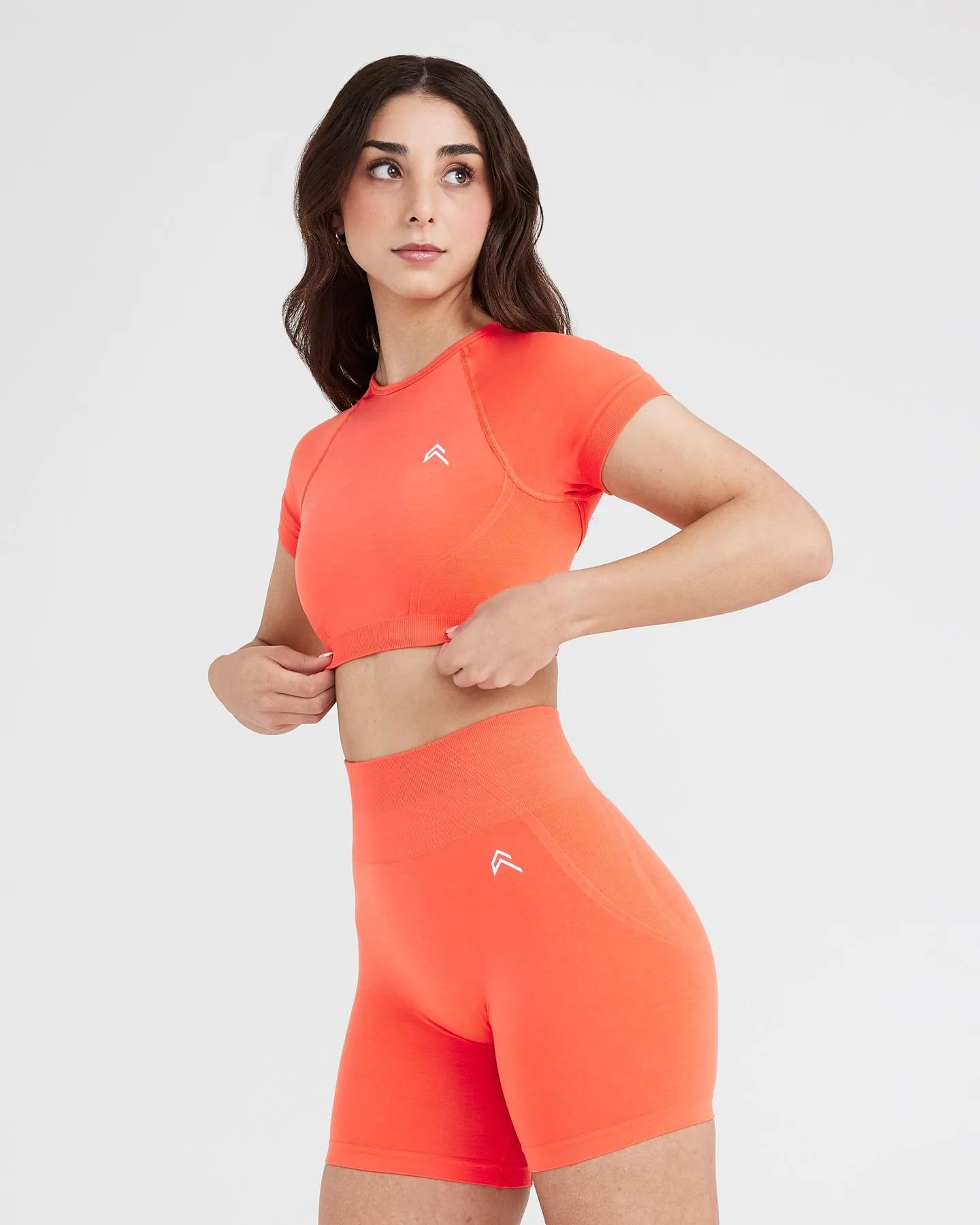 Effortless Seamless Short Sleeve Crop Top | Peach Blossom sold by Oner Active product image thumbnail 3