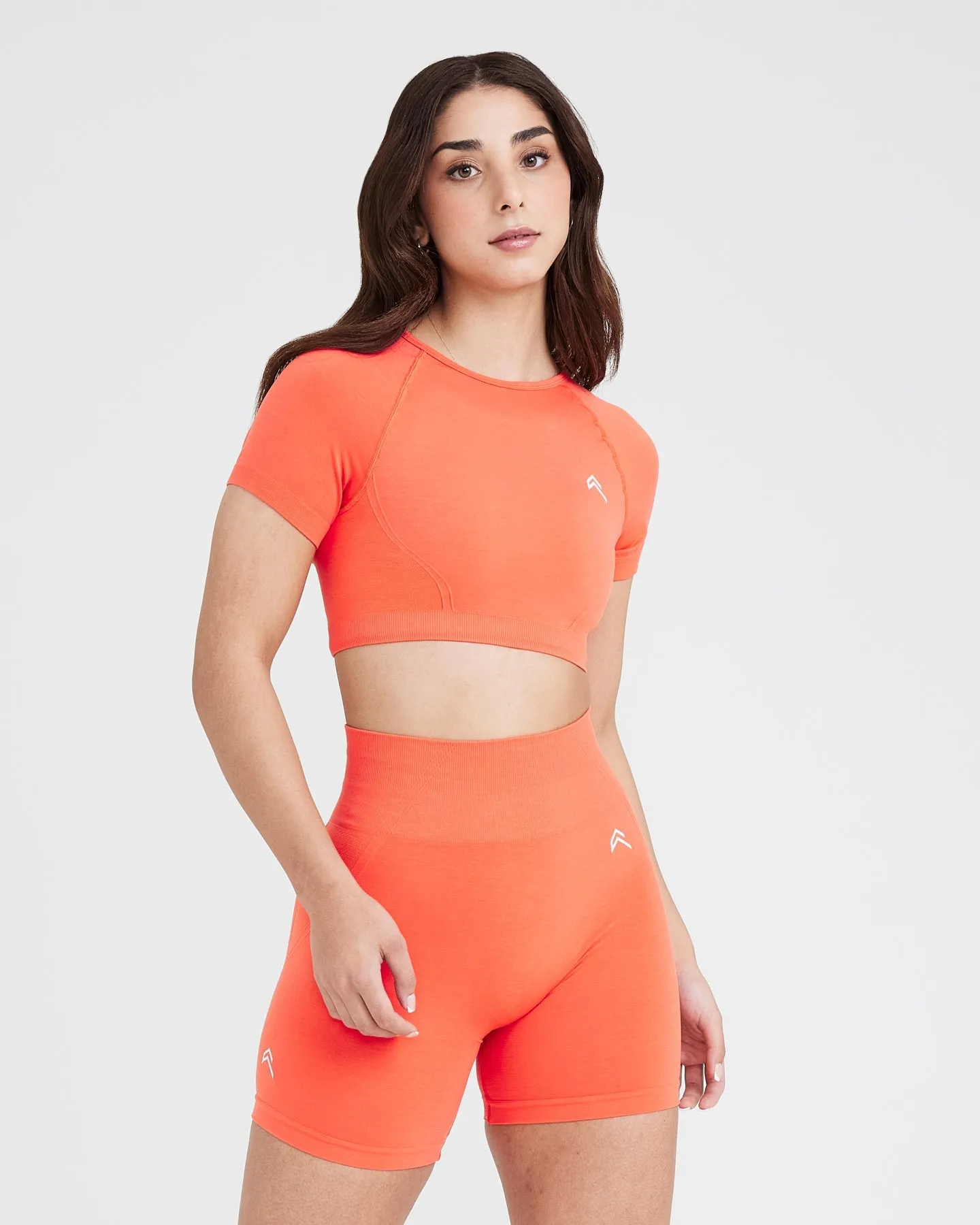 Effortless Seamless Short Sleeve Crop Top | Peach Blossom sold by Oner Active