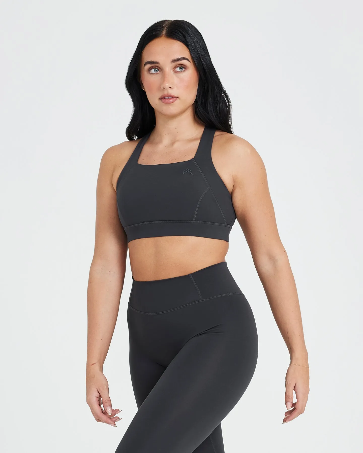 Timeless Wide Strap Sports Bra | Coal sold by Oner Active product image thumbnail 3