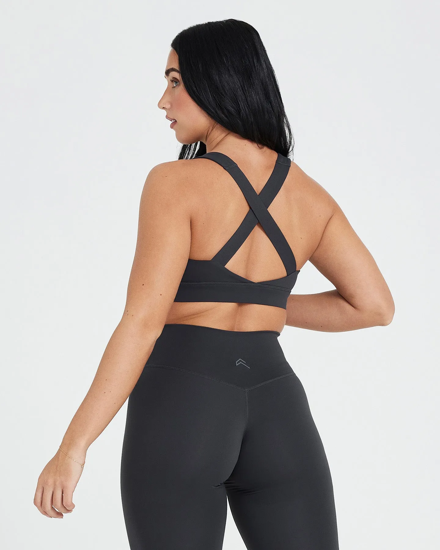 Timeless Wide Strap Sports Bra | Coal sold by Oner Active product image thumbnail 2