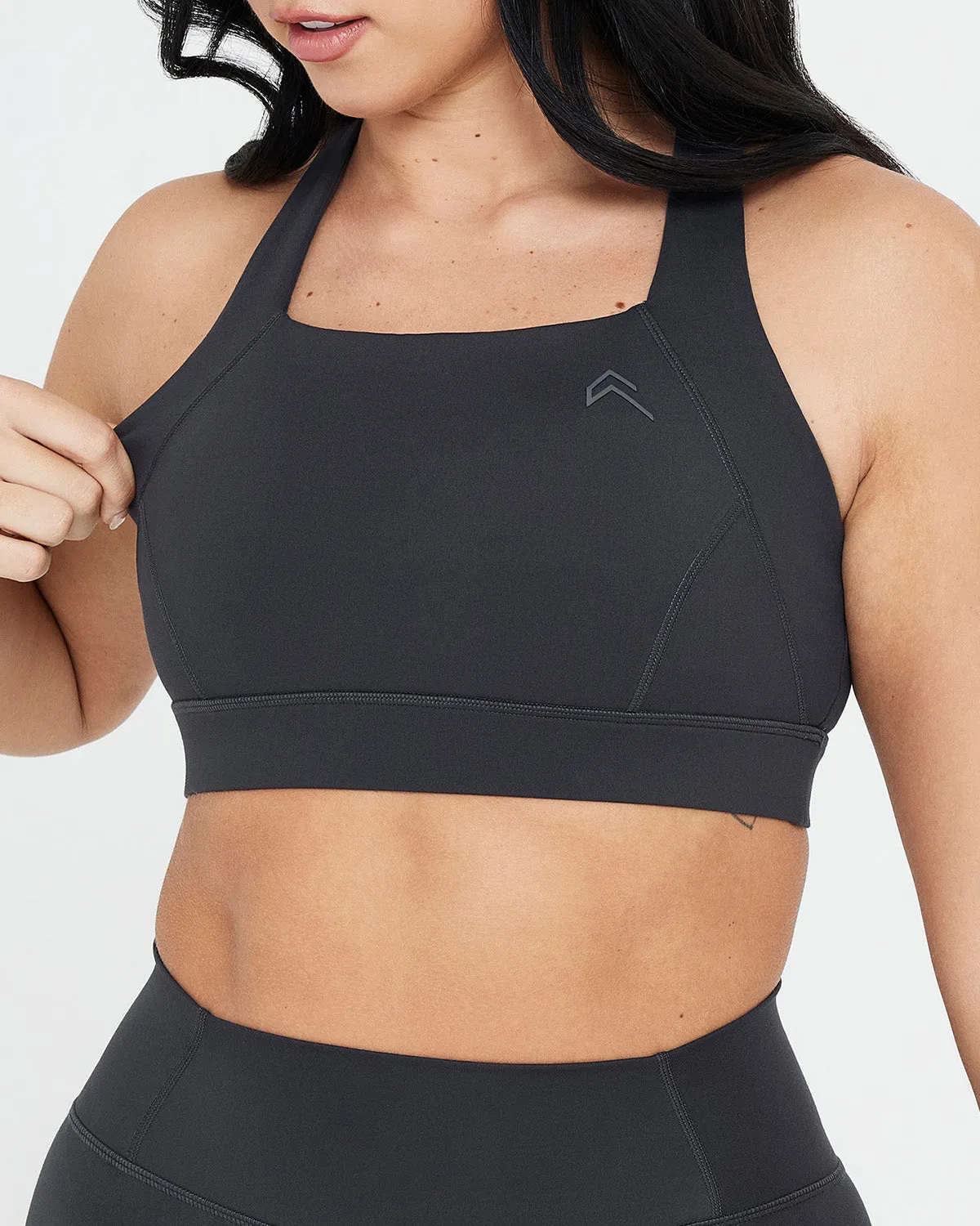 Timeless Wide Strap Sports Bra | Coal sold by Oner Active product image thumbnail 4