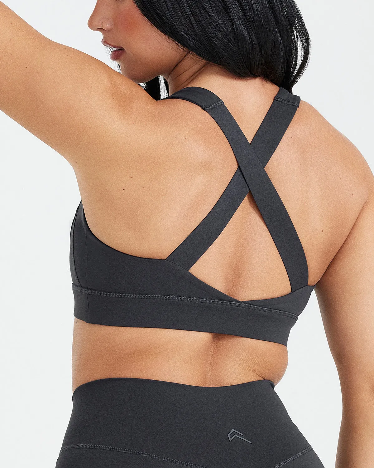 Timeless Wide Strap Sports Bra | Coal sold by Oner Active product image thumbnail 5