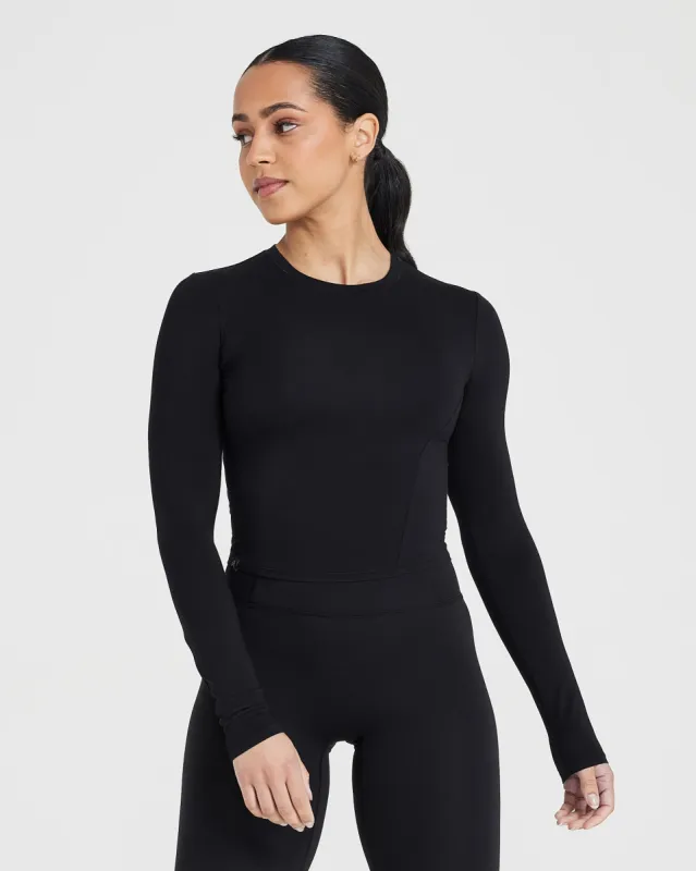 Mellow™ Soft Mid Long Sleeve Top | Black sold by Oner Active