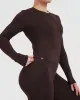 Mellow™ Soft Mid Long Sleeve Top | 70% Cocoa sold by Oner Active