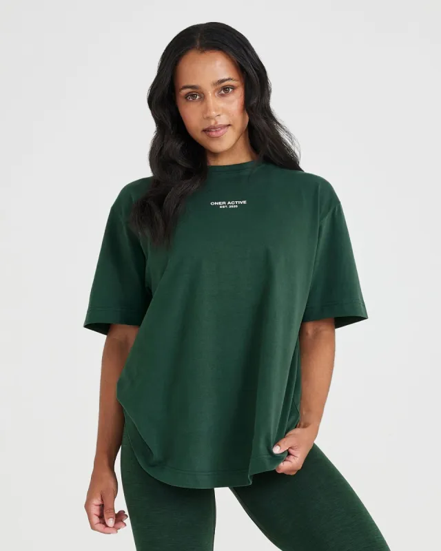 Graphic Oversized Short Sleeve Tee | Evergreen sold by Oner Active