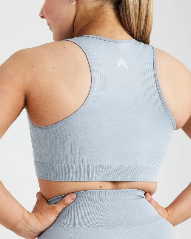Classic Seamless 2.0 Crop Top | Smoke Grey Marl sold by Oner Active