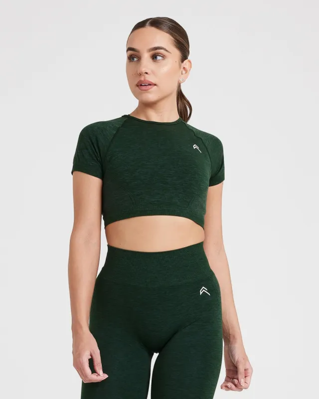 Effortless Seamless Short Sleeve Crop Top | Evergreen sold by Oner Active