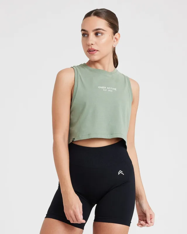 Graphic Jersey Tank | Washed Sage sold by Oner Active