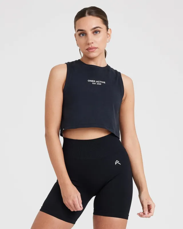 Graphic Jersey Tank | Washed Black sold by Oner Active