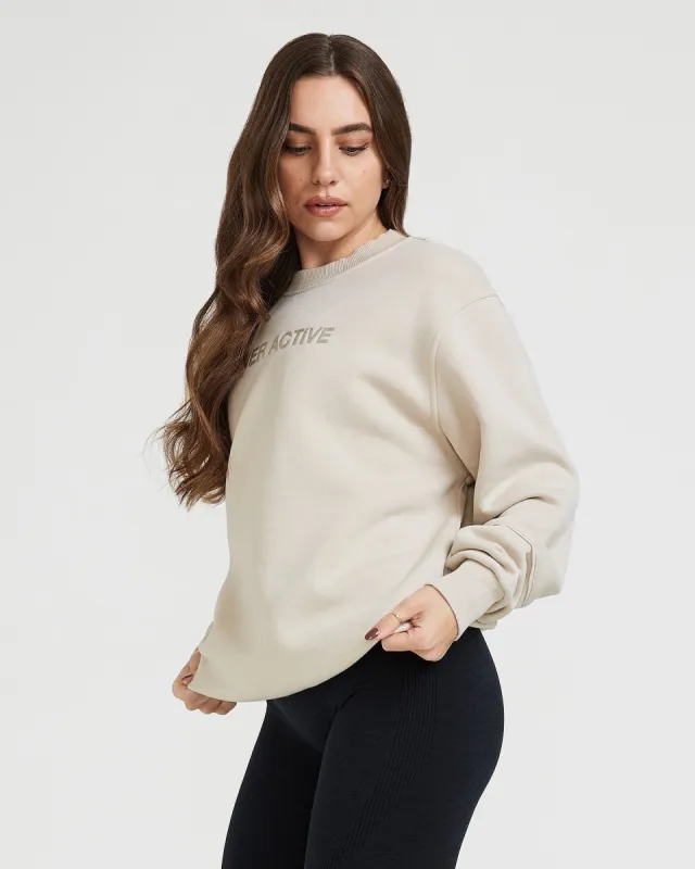 Classic Lounge Oversized Crew Neck | Sand sold by Oner Active