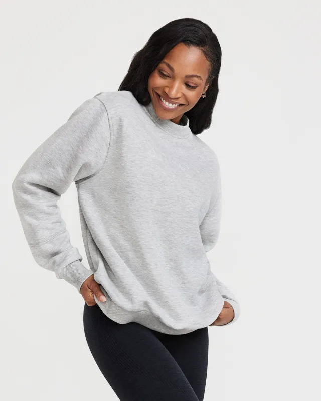 Classic Lounge Oversized Crew Neck | Silver Marl sold by Oner Active