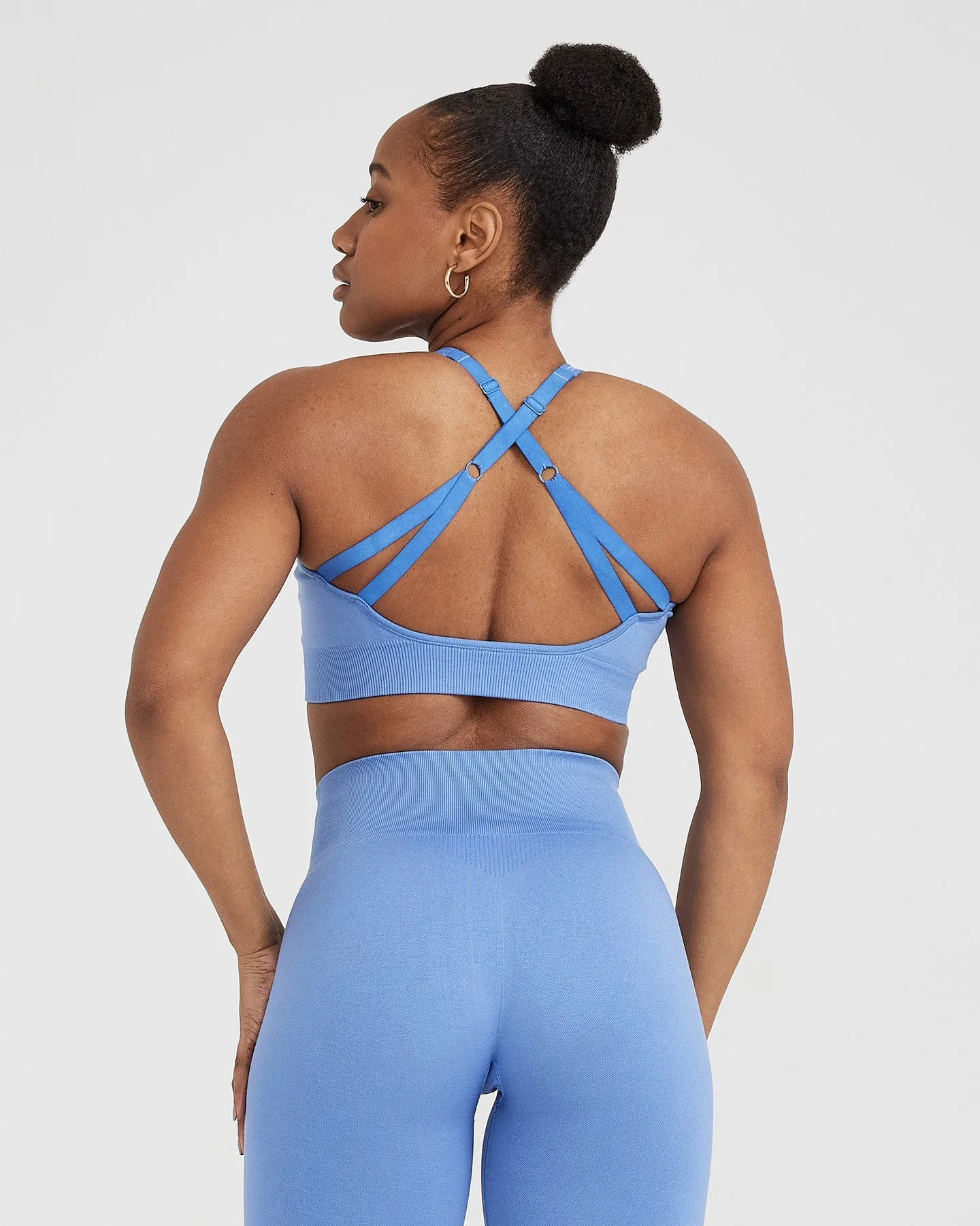 Classic Seamless 2.0 Bralette | Light Denim Marl sold by Oner Active product image thumbnail 4