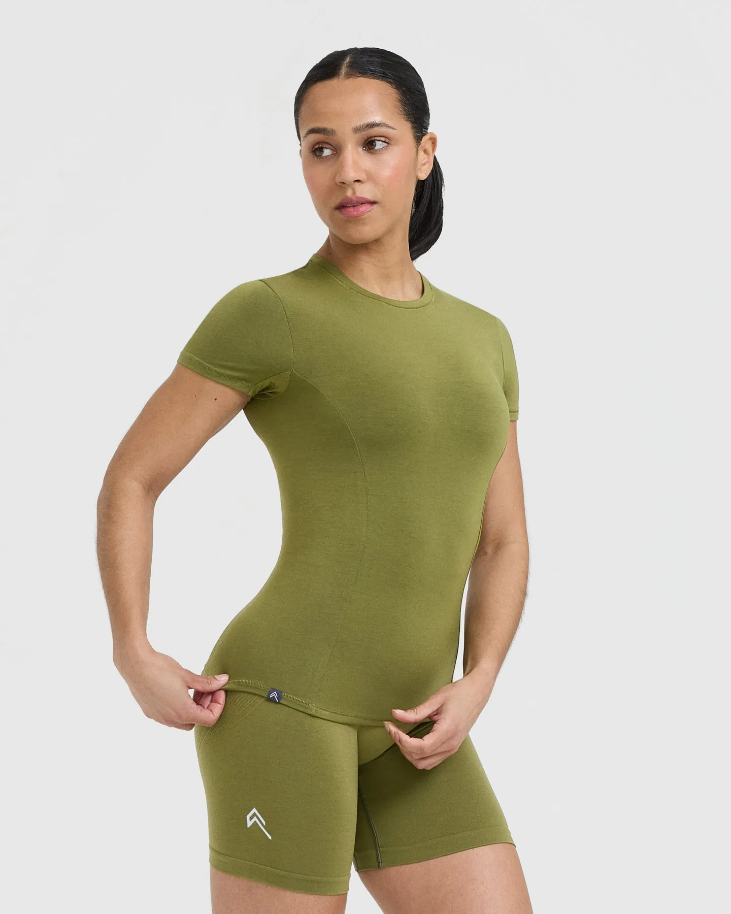 Mellow Soft Short Sleeve T-Shirt | Olive Green sold by Oner Active product image thumbnail 3