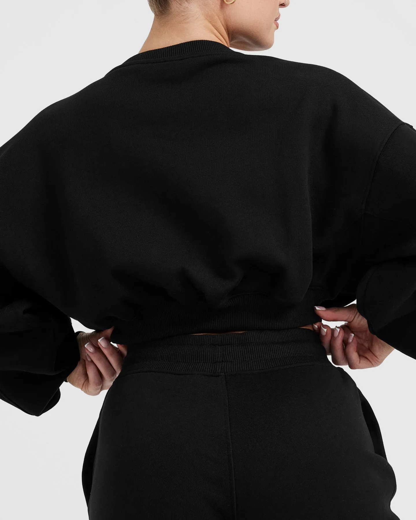 All Day Est 2020 Crop V-Neck Sweatshirt | Black sold by Oner Active product image thumbnail 5