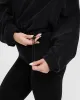 Fleece Oversized Crop 1/2 Zip Sweatshirt | Black sold by Oner Active
