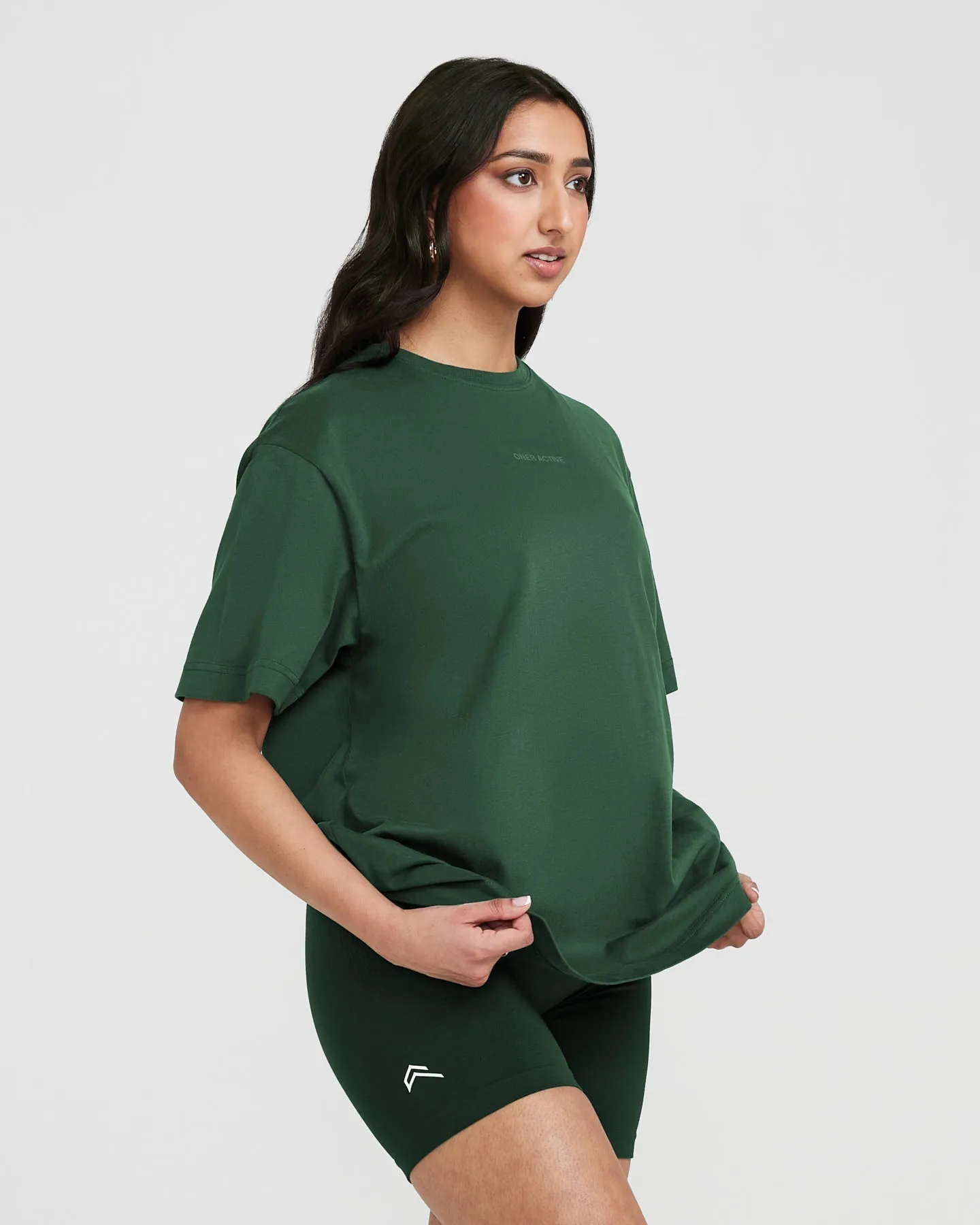 Classic Mirror Graphic Oversized T-Shirt | Washed Evergreen sold by Oner Active product image thumbnail 3