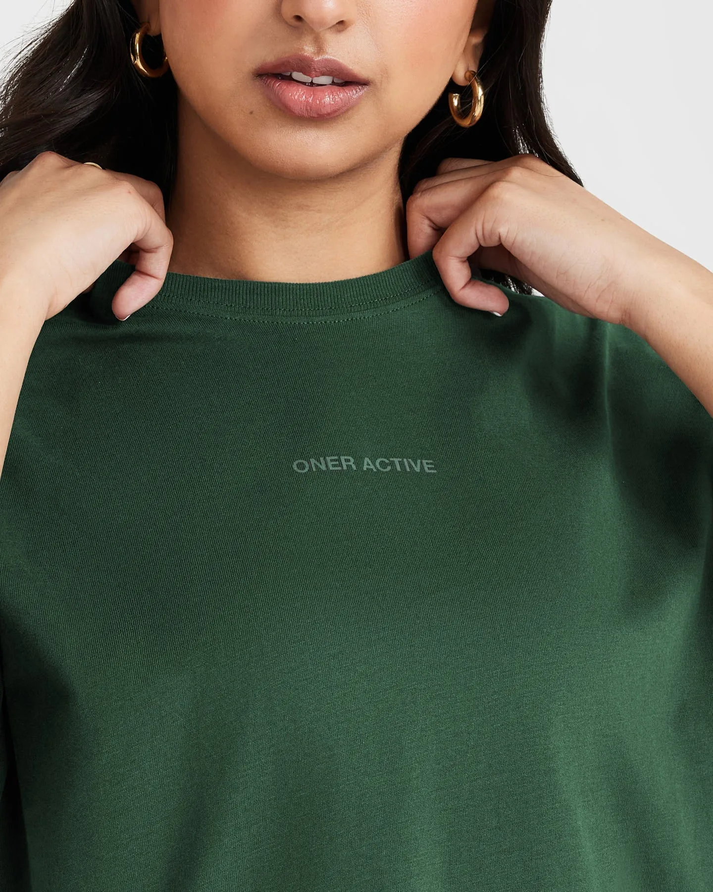 Classic Mirror Graphic Oversized T-Shirt | Washed Evergreen sold by Oner Active product image thumbnail 4