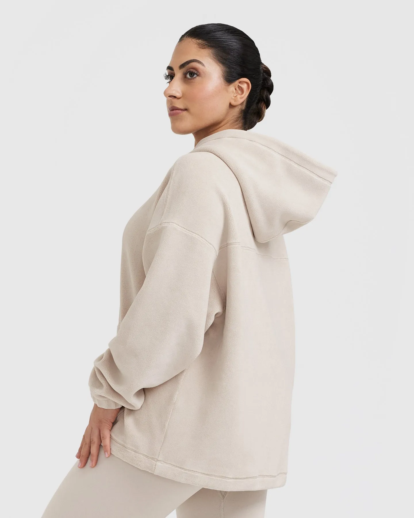 Fleece Oversized Hoodie | Sand sold by Oner Active product image thumbnail 2