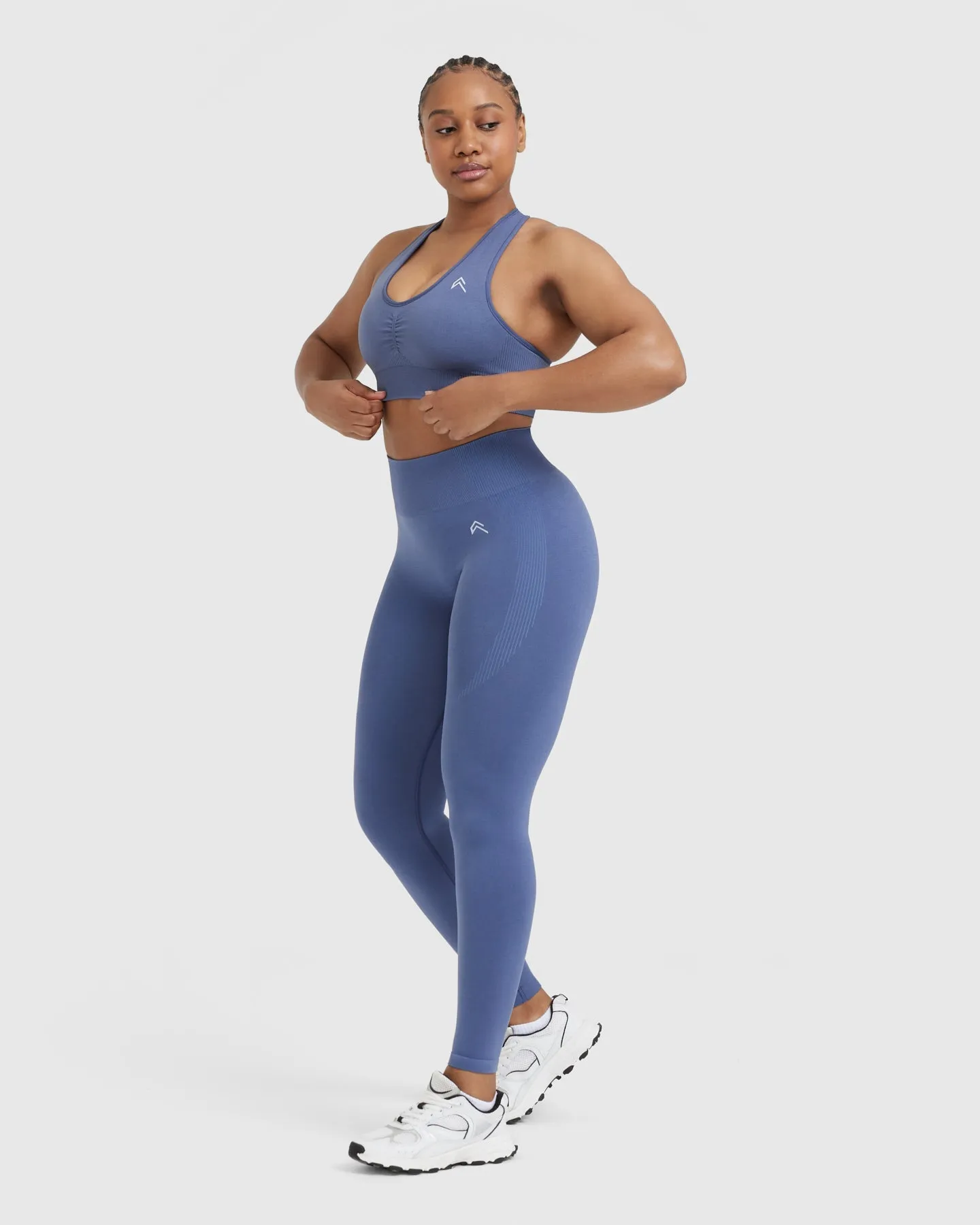 Classic Seamless 2.0 V-Neck Bralette | Slate Blue Marl sold by Oner Active product image thumbnail 3