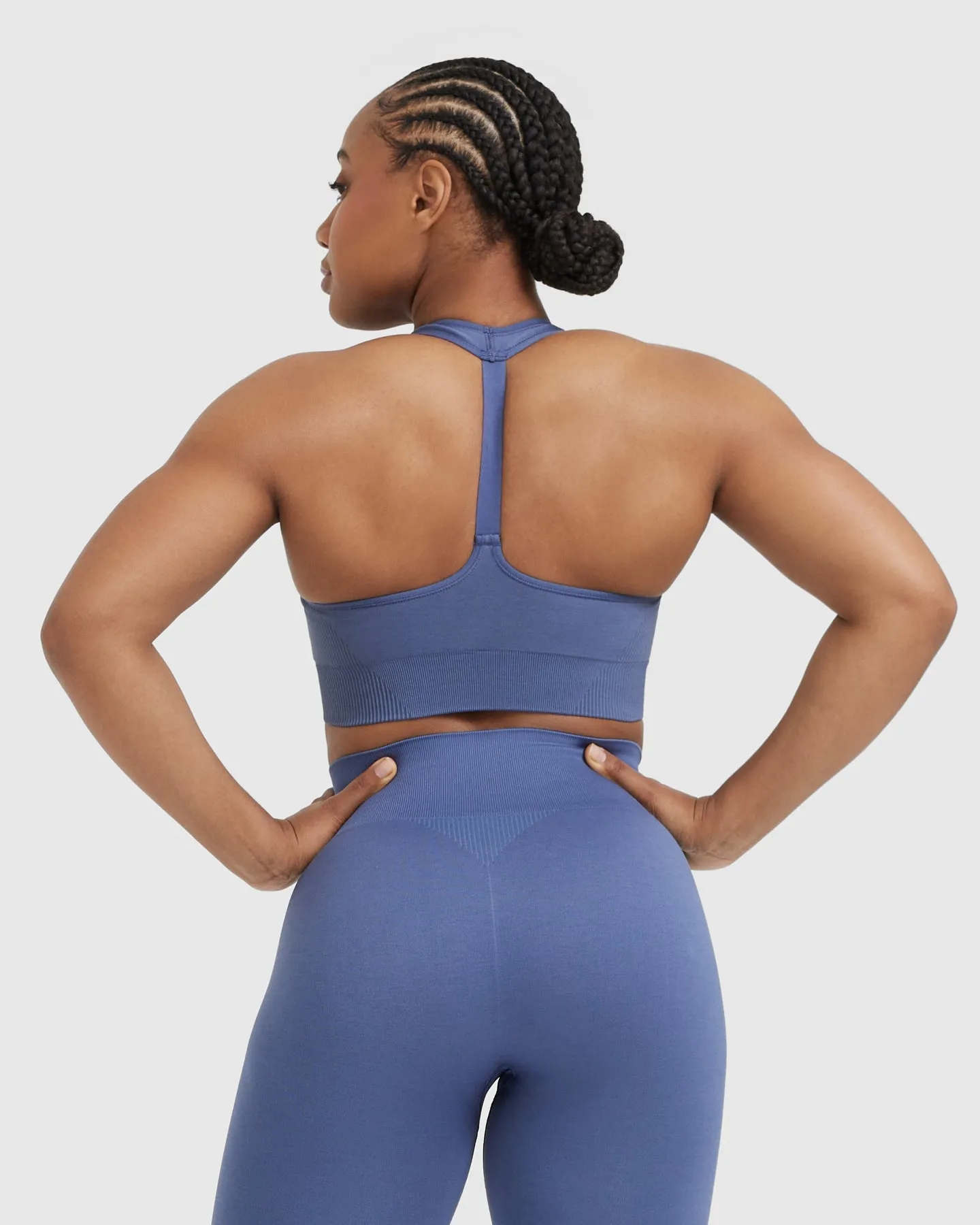 Classic Seamless 2.0 V-Neck Bralette | Slate Blue Marl sold by Oner Active product image thumbnail 2