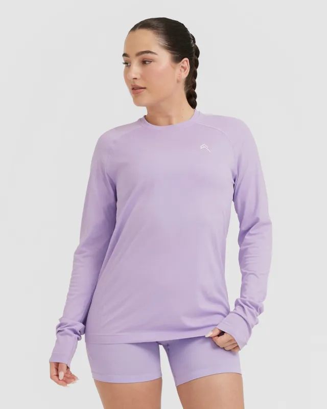 Go To Seamless Loose Long Sleeve Top | Wisteria Purple sold by Oner Active