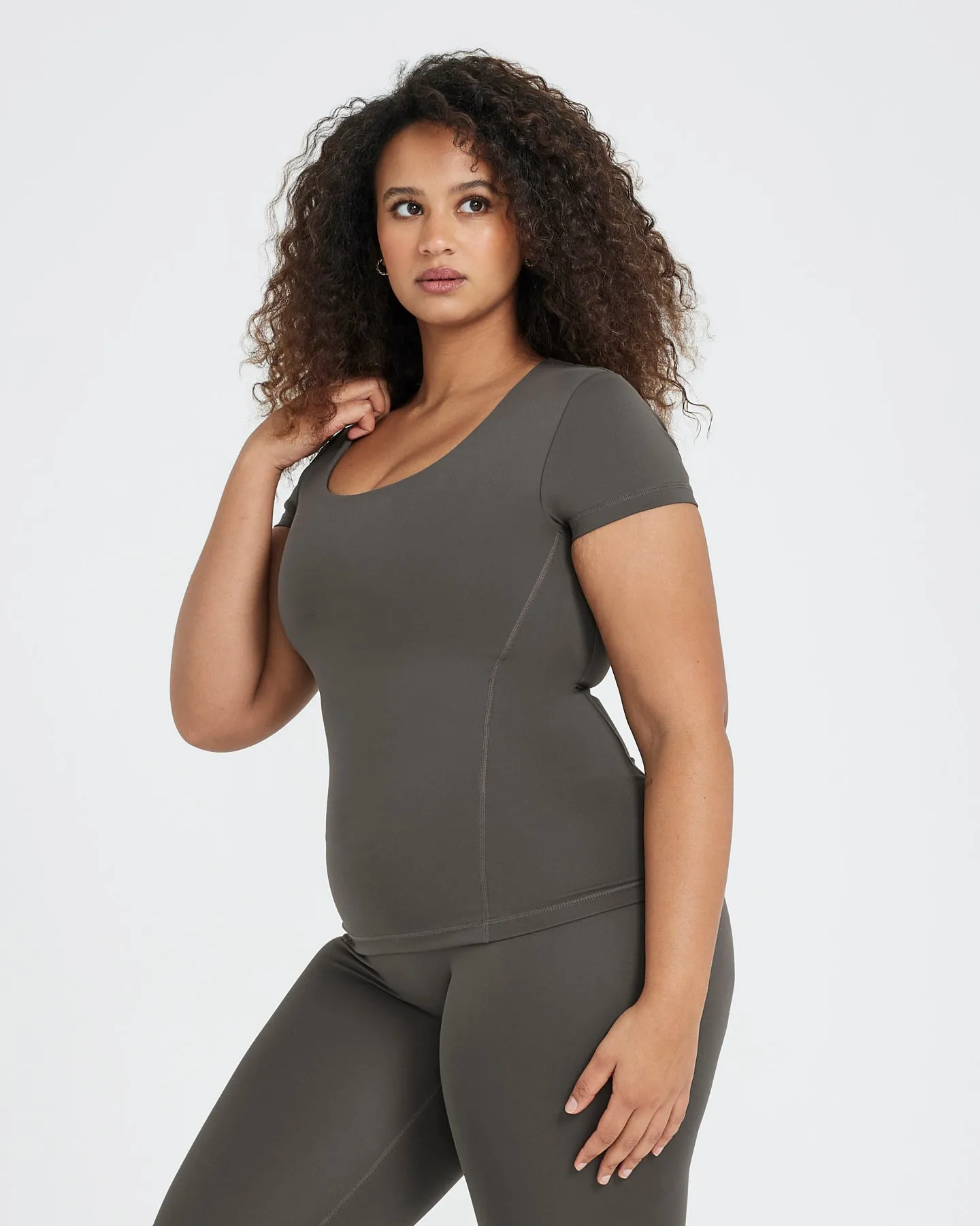 Timeless Short Sleeve Tee | Deep Taupe sold by Oner Active product image thumbnail 3