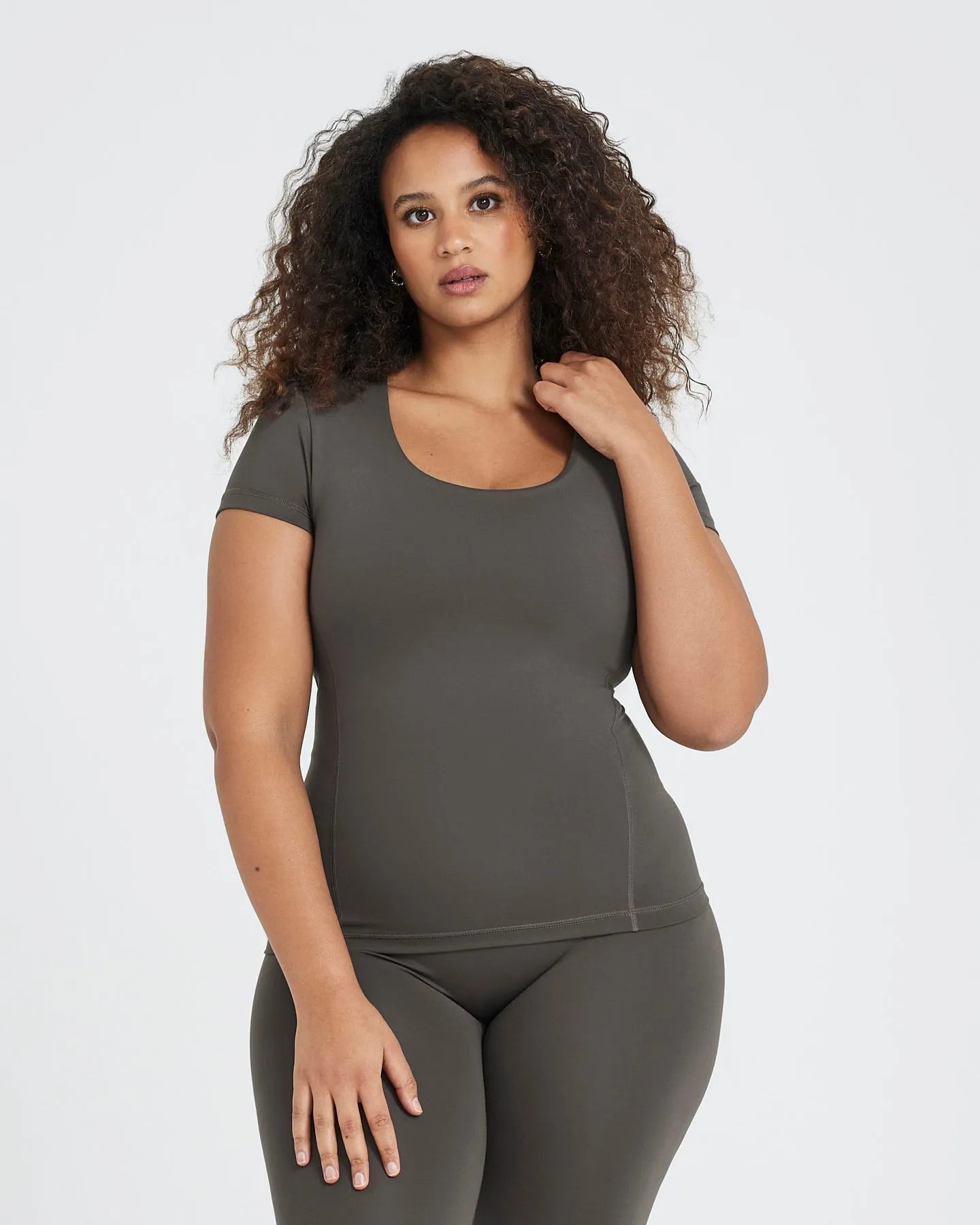 Timeless Short Sleeve Tee | Deep Taupe sold by Oner Active