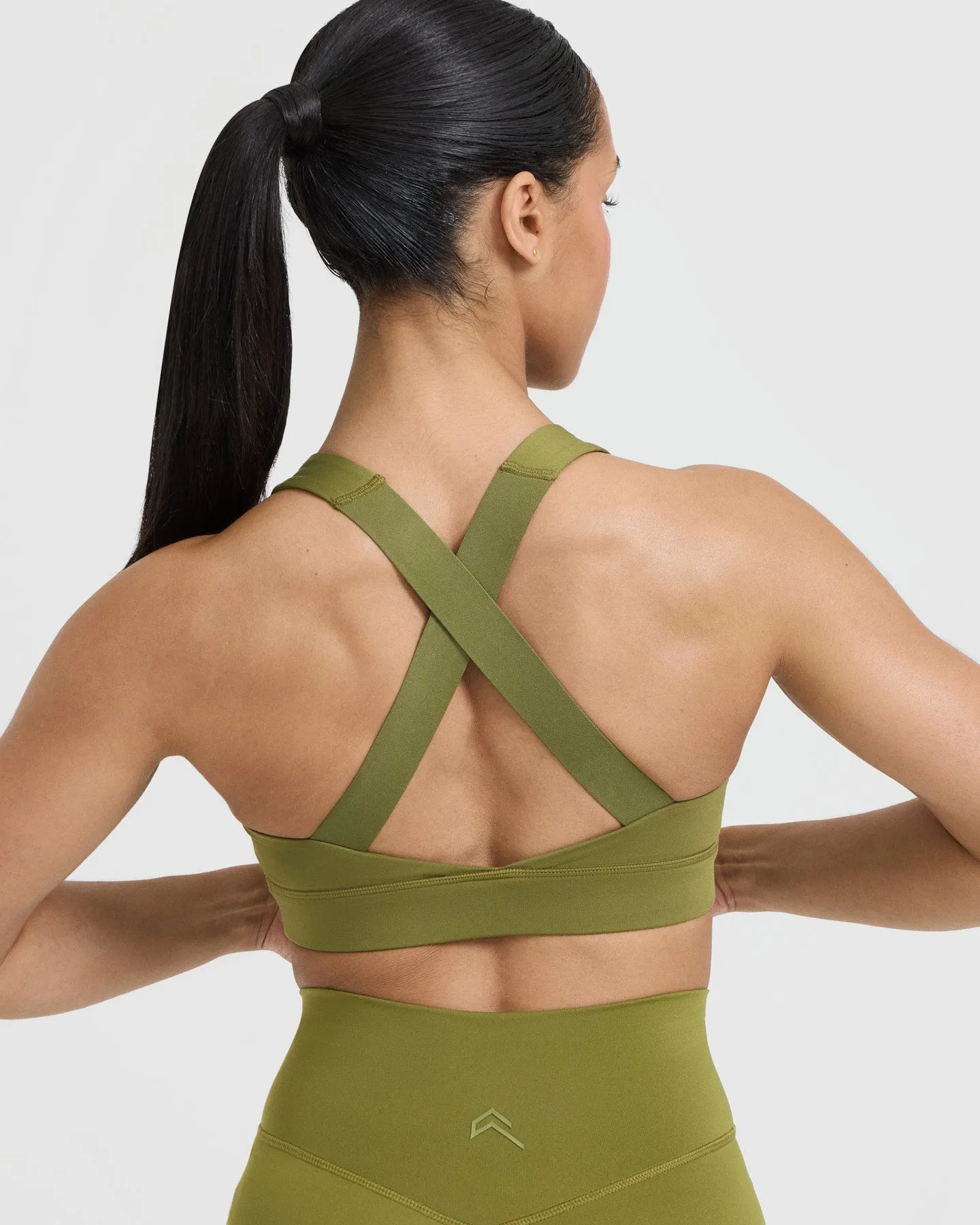 Timeless Wide Strap Sports Bra | Olive Green sold by Oner Active product image thumbnail 5