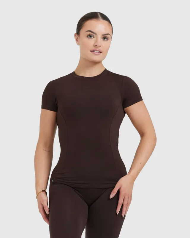 Mellow Soft Short Sleeve T-Shirt | 70% Cocoa sold by Oner Active