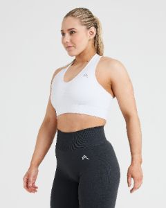 Classic Seamless 2.0 V-Neck Bralette | White sold by Oner Active