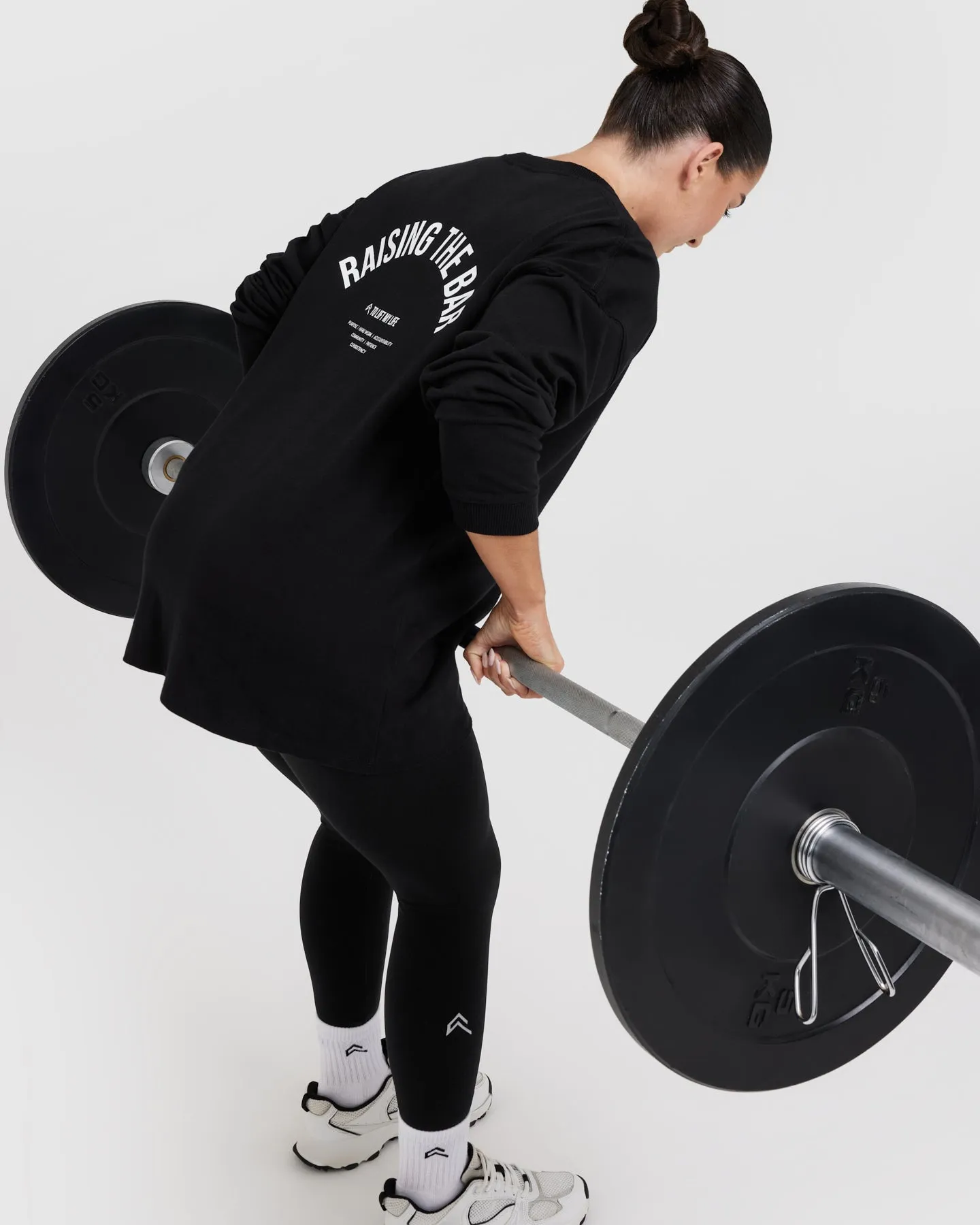 Raising The Bar Graphic Unisex Long Sleeve Top | Black sold by Oner Active product image thumbnail 5
