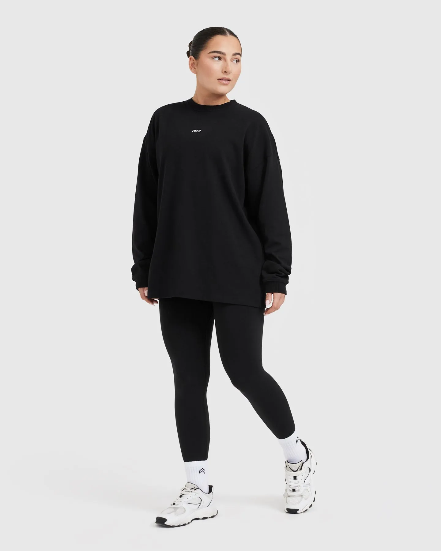 Raising The Bar Graphic Unisex Long Sleeve Top | Black sold by Oner Active product image thumbnail 3
