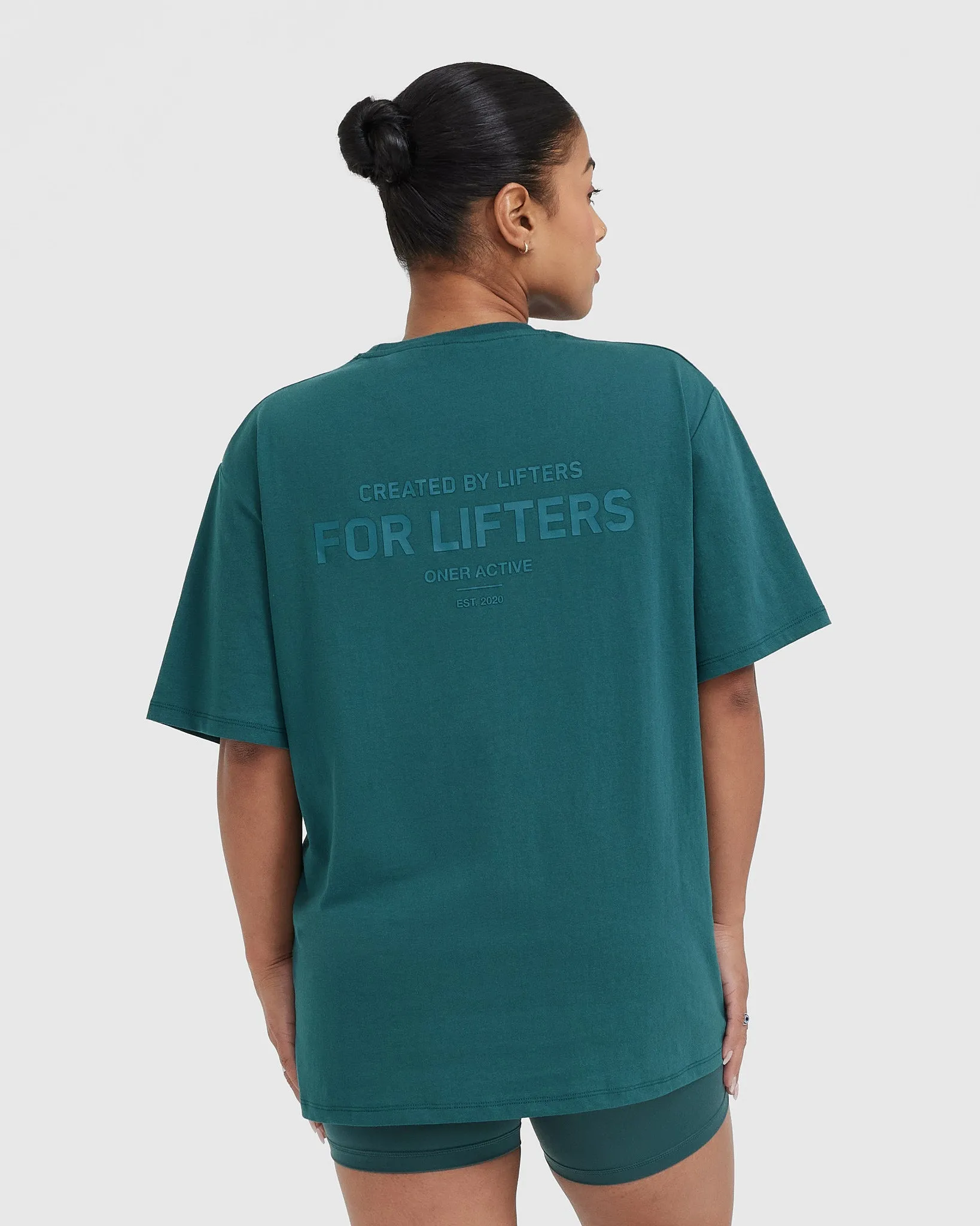Classic Lifters Graphic Oversized Lightweight T-Shirt | Marine Teal sold by Oner Active product image thumbnail 2