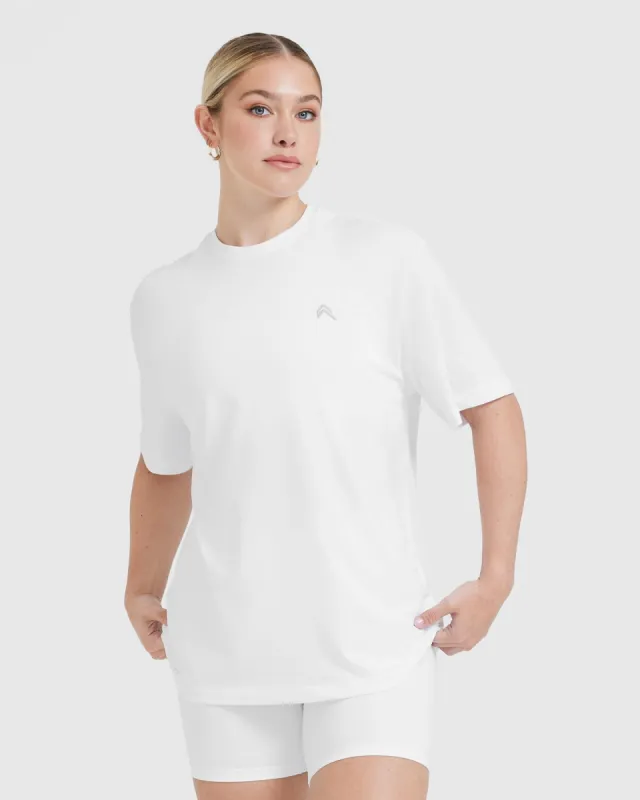 Classic Oversized Lightweight T-Shirt | White sold by Oner Active