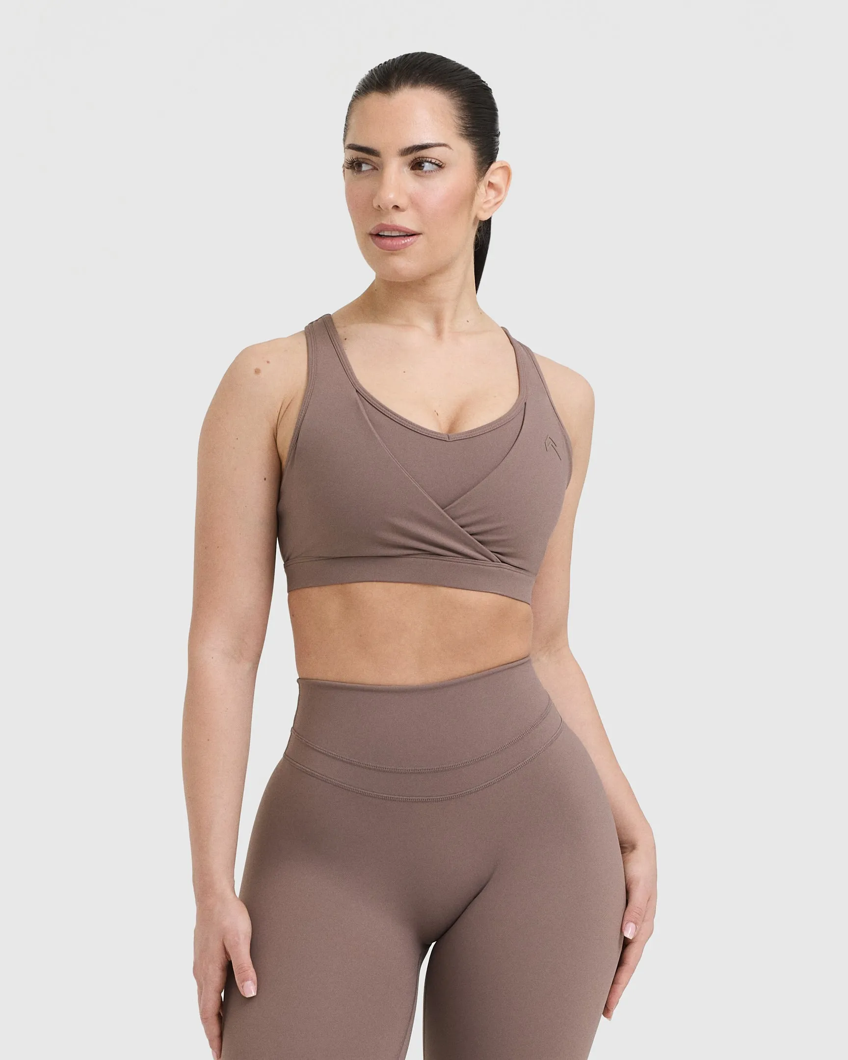 Unified Layered Sports Bra | Cool Brown sold by Oner Active