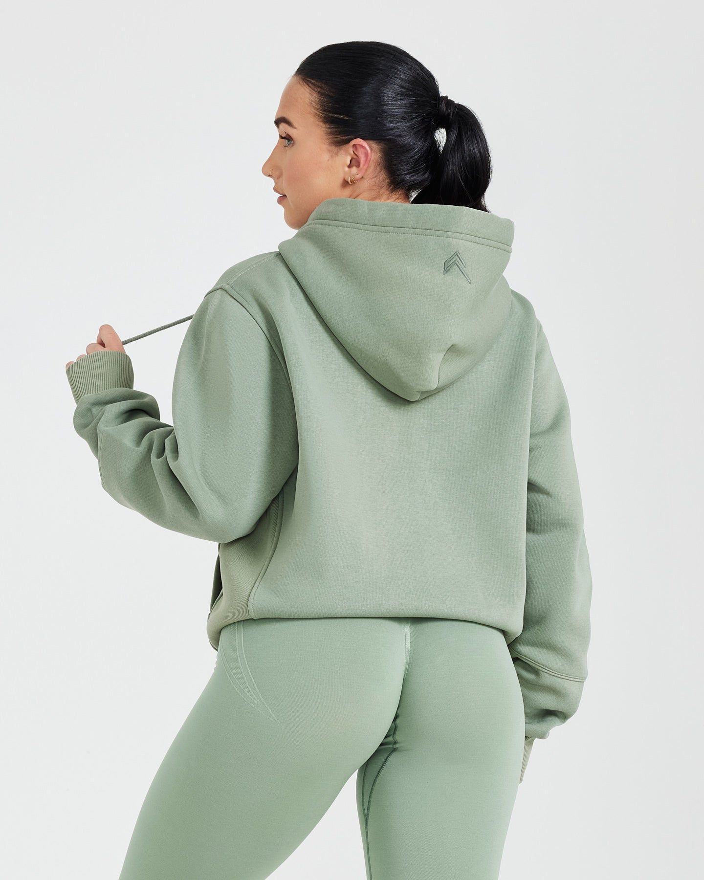 Classic Lounge Oversized Zip Through Hoodie | Sage sold by Oner Active product image thumbnail 2